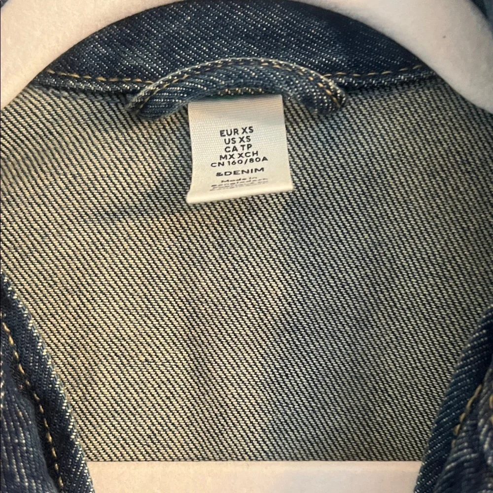 H&M Dark Blue Denim Zip Jacket Brand New Size XS !!!! - Picture 5 of 8